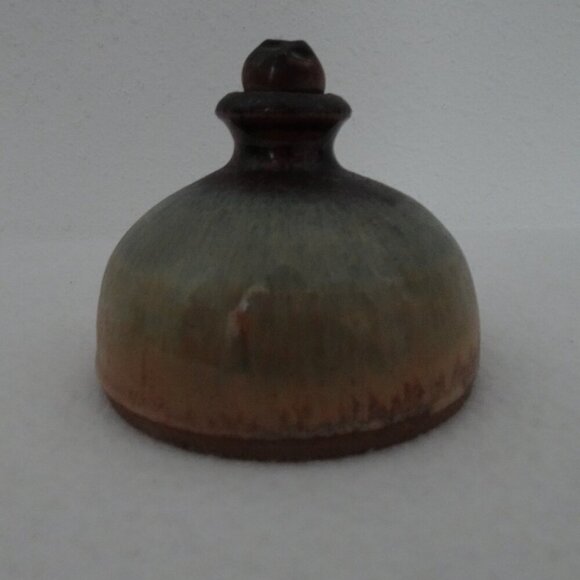 Handmade Art Pottery Oil Diffuser Summer Beach Glazed Colors Signed - Picture 6 of 11